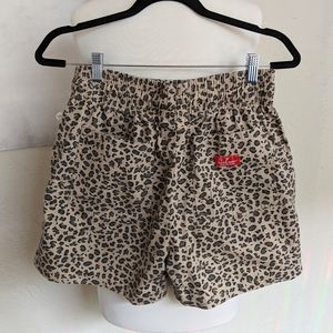 Cookman 🐆 Leopard Print Cotton Drawstring Shorts